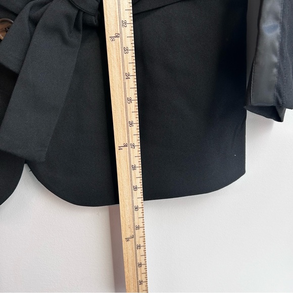 Future Collective Black Blazer, Small, Belt Tie, Stripe, Women's, Business - Picture 4 of 12